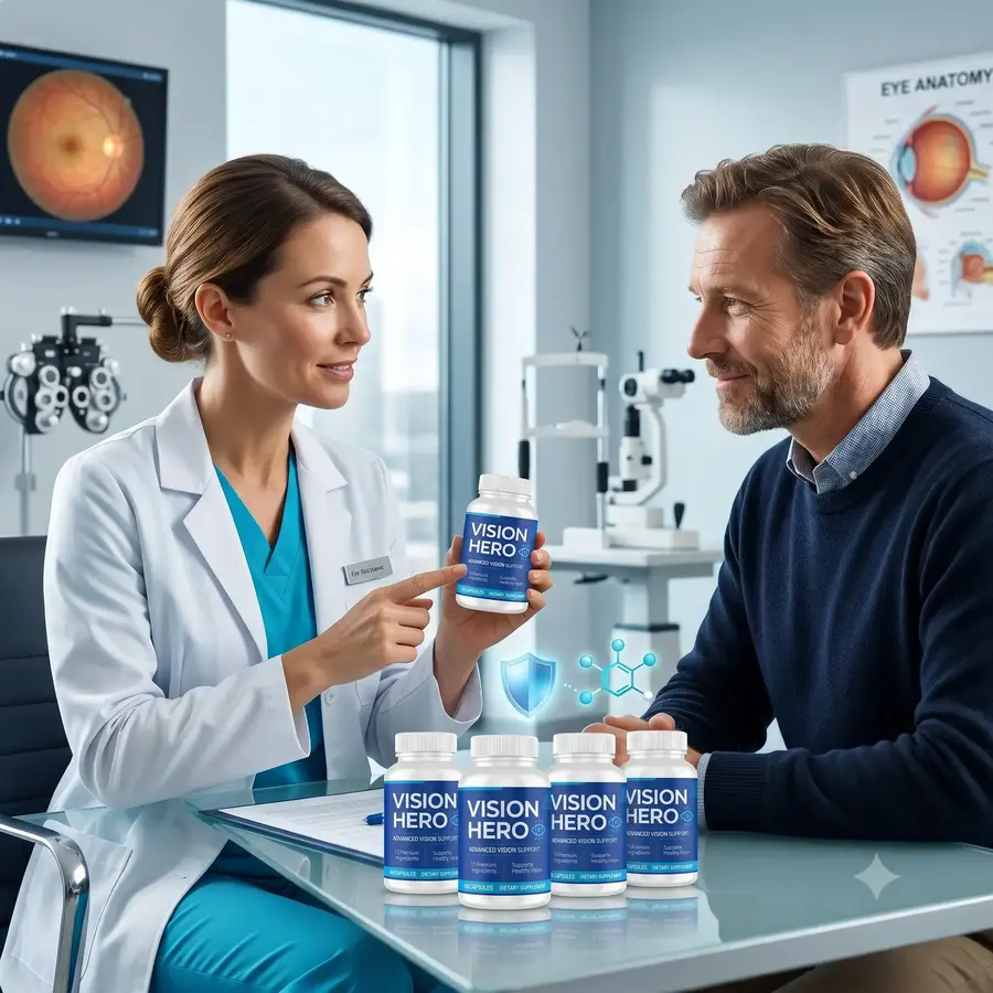 Vision Hero bottle image with lady and person
